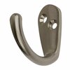 Gliderite Hardware 1-3/4 in. Satin Nickel Small Coat Hook, 25PK 7005-SN-25